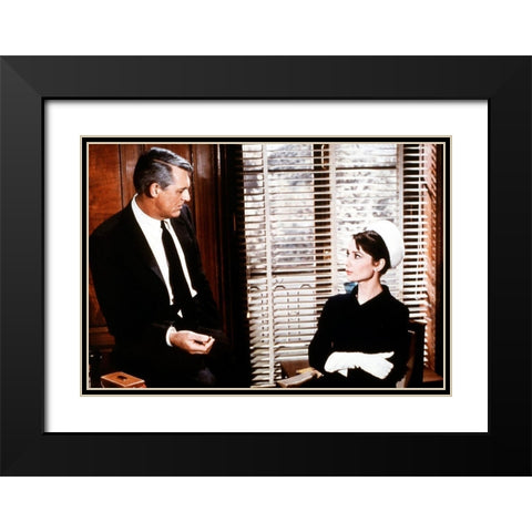 Cary Grant - Charade Black Modern Wood Framed Art Print with Double Matting by Hollywood Photo Archive