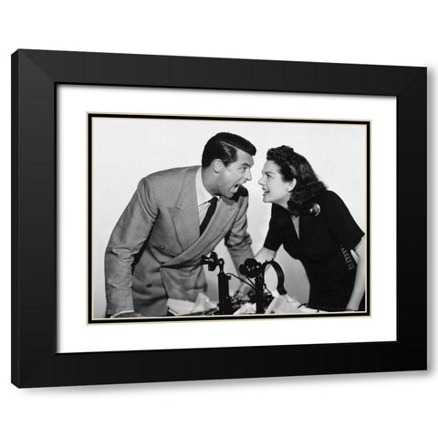 Cary Grant - His Girl Friday Black Modern Wood Framed Art Print with Double Matting by Hollywood Photo Archive