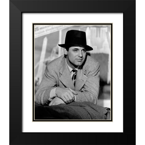 Cary Grant - Holiday Black Modern Wood Framed Art Print with Double Matting by Hollywood Photo Archive