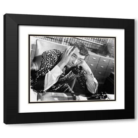 Cary Grant - My Favorite Wife Black Modern Wood Framed Art Print with Double Matting by Hollywood Photo Archive