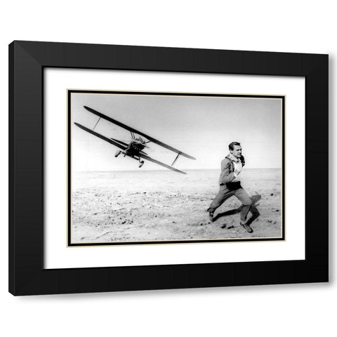 Cary Grant - North by Northwest Black Modern Wood Framed Art Print with Double Matting by Hollywood Photo Archive