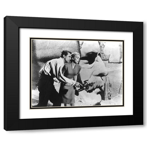 Cary Grant - North by Northwest Black Modern Wood Framed Art Print with Double Matting by Hollywood Photo Archive