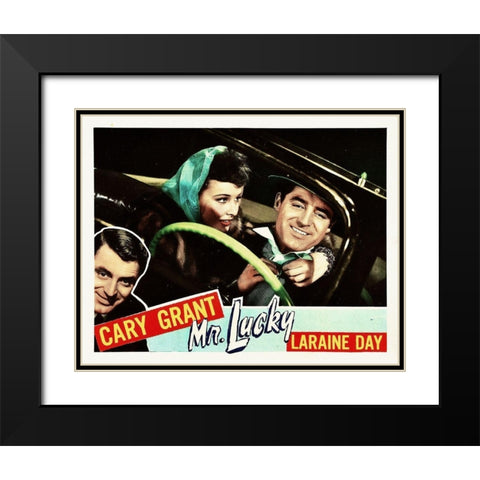 Mr. Lucky - Lobby Card Black Modern Wood Framed Art Print with Double Matting by Hollywood Photo Archive