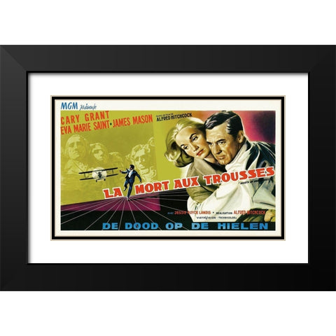 French - North by Northwest Black Modern Wood Framed Art Print with Double Matting by Hollywood Photo Archive