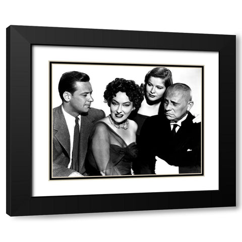 Sunset Boulevard Black Modern Wood Framed Art Print with Double Matting by Hollywood Photo Archive