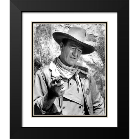 The Commancheros - John Wayne Black Modern Wood Framed Art Print with Double Matting by Hollywood Photo Archive