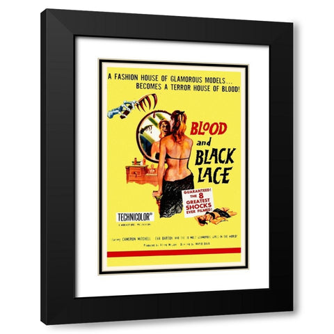 Blood and Black Lace Black Modern Wood Framed Art Print with Double Matting by Hollywood Photo Archive