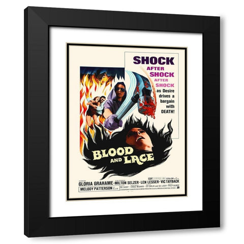 Blood and Lace Black Modern Wood Framed Art Print with Double Matting by Hollywood Photo Archive