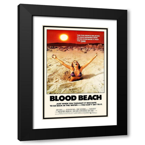 Blood Beach Black Modern Wood Framed Art Print with Double Matting by Hollywood Photo Archive