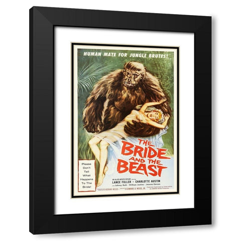Bride and the Beast Black Modern Wood Framed Art Print with Double Matting by Hollywood Photo Archive