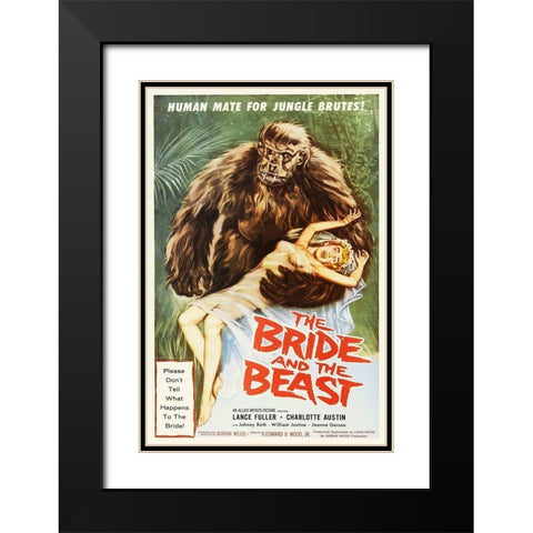 Bride and the Beast Black Modern Wood Framed Art Print with Double Matting by Hollywood Photo Archive