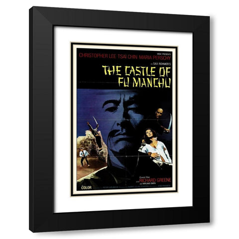 The Castle of Fu Manchu Black Modern Wood Framed Art Print with Double Matting by Hollywood Photo Archive