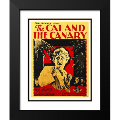 Cat and Canary Black Modern Wood Framed Art Print with Double Matting by Hollywood Photo Archive