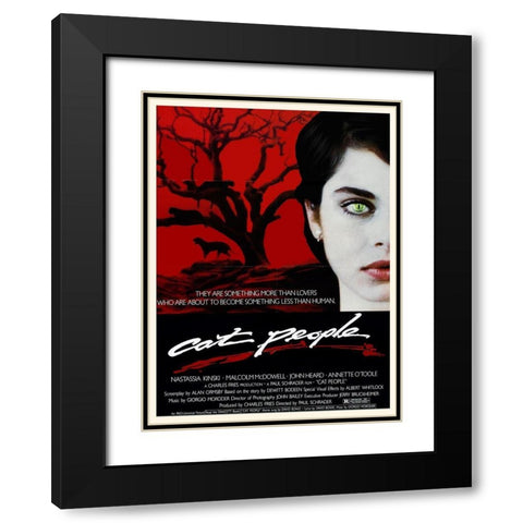 Cat People Black Modern Wood Framed Art Print with Double Matting by Hollywood Photo Archive