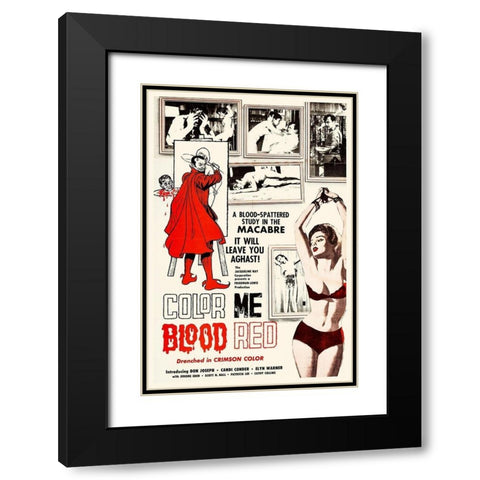Color Me Blood Read Black Modern Wood Framed Art Print with Double Matting by Hollywood Photo Archive