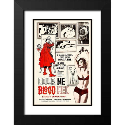 Color Me Blood Read Black Modern Wood Framed Art Print with Double Matting by Hollywood Photo Archive