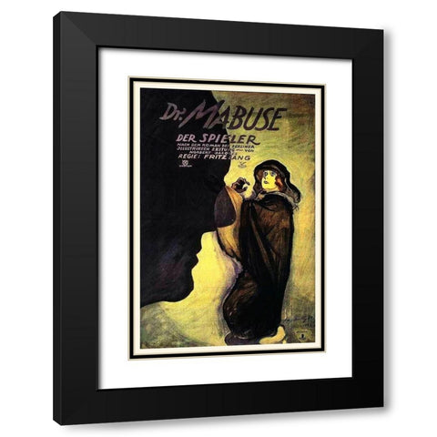 Doctor Mabuse Black Modern Wood Framed Art Print with Double Matting by Hollywood Photo Archive