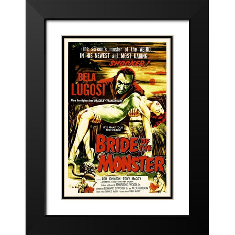 Bride of the Monster Black Modern Wood Framed Art Print with Double Matting by Hollywood Photo Archive
