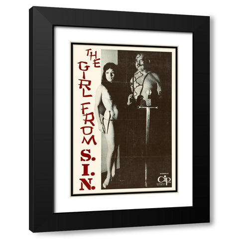 The Girl from S.I.N. Black Modern Wood Framed Art Print with Double Matting by Hollywood Photo Archive