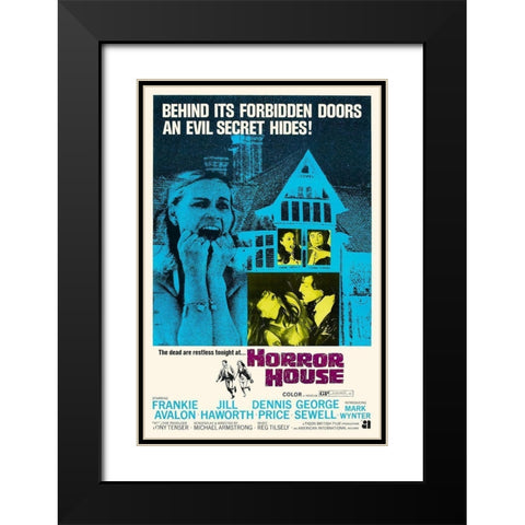 Horror House Black Modern Wood Framed Art Print with Double Matting by Hollywood Photo Archive