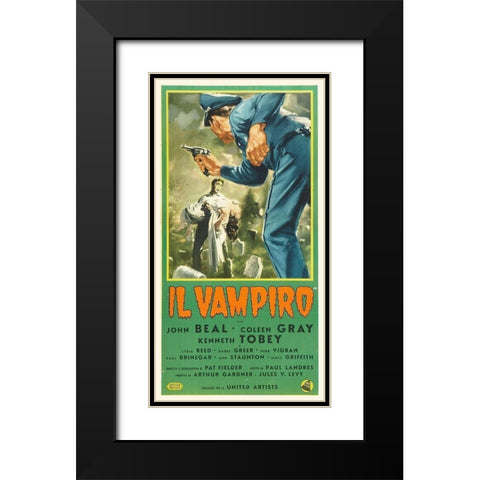 Italian - The Vampire Black Modern Wood Framed Art Print with Double Matting by Hollywood Photo Archive