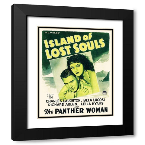 Island of Lost Souls Black Modern Wood Framed Art Print with Double Matting by Hollywood Photo Archive