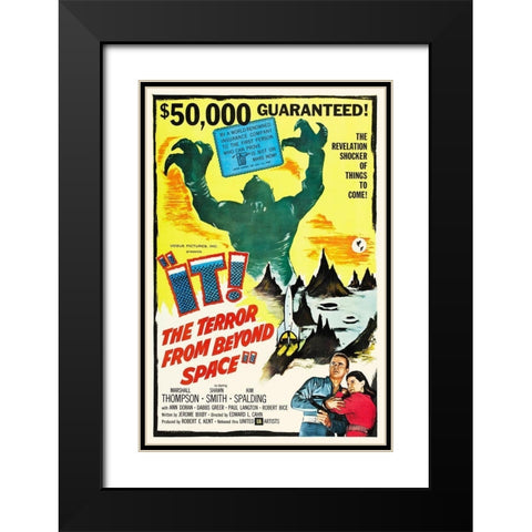 It The Terror From Space Black Modern Wood Framed Art Print with Double Matting by Hollywood Photo Archive