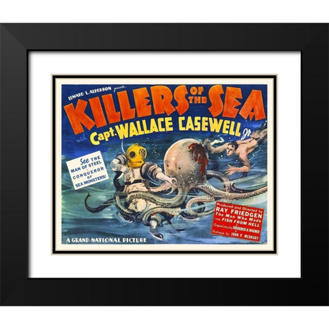 Killers of the Sea Black Modern Wood Framed Art Print with Double Matting by Hollywood Photo Archive