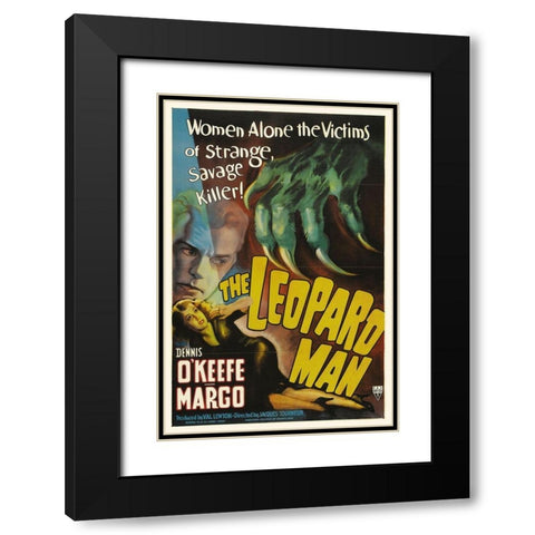 The Leopard Man Black Modern Wood Framed Art Print with Double Matting by Hollywood Photo Archive