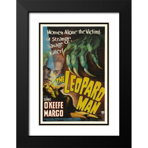 The Leopard Man Black Modern Wood Framed Art Print with Double Matting by Hollywood Photo Archive