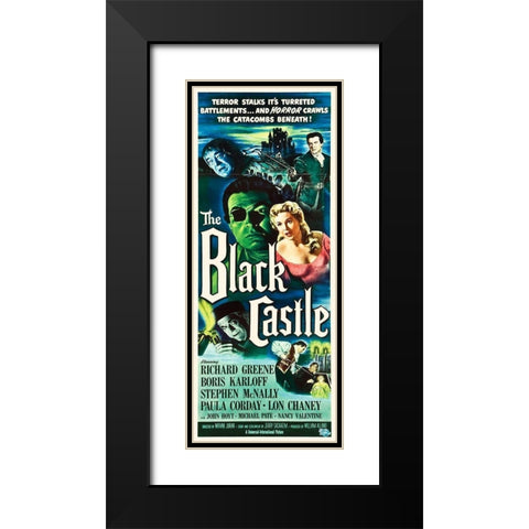 The Black Castle Black Modern Wood Framed Art Print with Double Matting by Hollywood Photo Archive