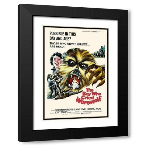 The Boy Who Cried Werewolf Black Modern Wood Framed Art Print with Double Matting by Hollywood Photo Archive