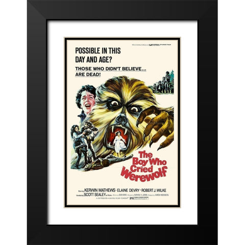 The Boy Who Cried Werewolf Black Modern Wood Framed Art Print with Double Matting by Hollywood Photo Archive