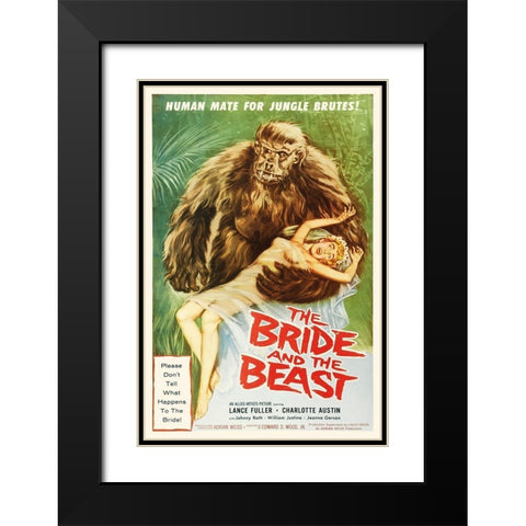 The Bride and the Beast Black Modern Wood Framed Art Print with Double Matting by Hollywood Photo Archive