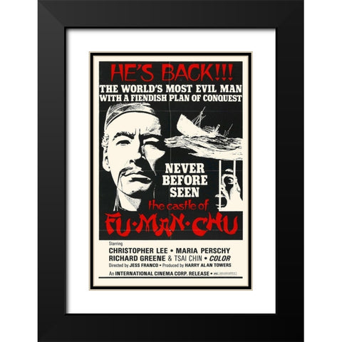 The Castle of Fu Man Chu Black Modern Wood Framed Art Print with Double Matting by Hollywood Photo Archive