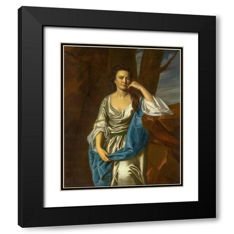 Catherine Greene Black Modern Wood Framed Art Print with Double Matting by Copley, John Singleton