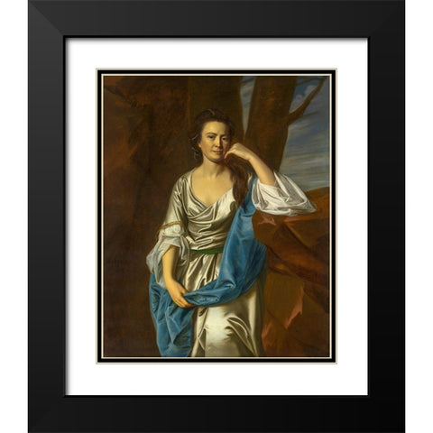 Catherine Greene Black Modern Wood Framed Art Print with Double Matting by Copley, John Singleton