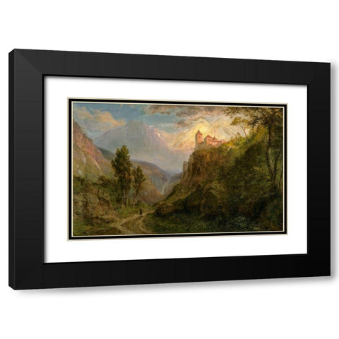 The Monastery of San Pedro Our Lady of the Snows Black Modern Wood Framed Art Print with Double Matting by Church, Frederic Edwin