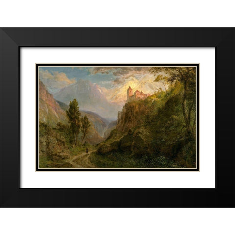 The Monastery of San Pedro Our Lady of the Snows Black Modern Wood Framed Art Print with Double Matting by Church, Frederic Edwin