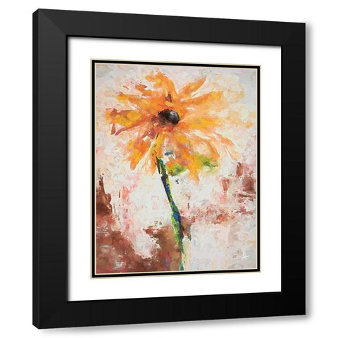 Lovely Yellow Black Modern Wood Framed Art Print with Double Matting by Thouthip, Anne