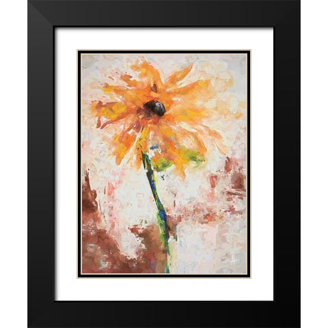 Lovely Yellow Black Modern Wood Framed Art Print with Double Matting by Thouthip, Anne