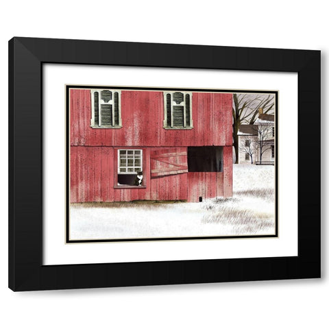 The Mouser Black Modern Wood Framed Art Print with Double Matting by Jacobs, Billy