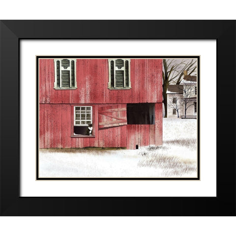 The Mouser Black Modern Wood Framed Art Print with Double Matting by Jacobs, Billy