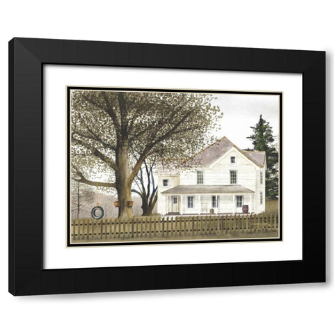 Grandmas House Black Modern Wood Framed Art Print with Double Matting by Jacobs, Billy
