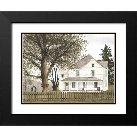 Grandmas House Black Modern Wood Framed Art Print with Double Matting by Jacobs, Billy