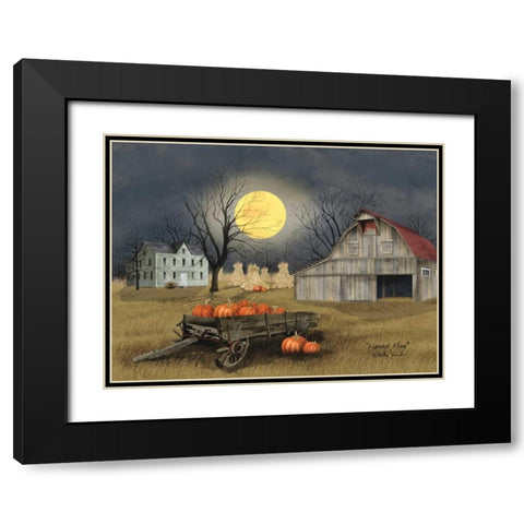 Harvest Moon Black Modern Wood Framed Art Print with Double Matting by Jacobs, Billy