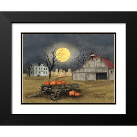 Harvest Moon Black Modern Wood Framed Art Print with Double Matting by Jacobs, Billy