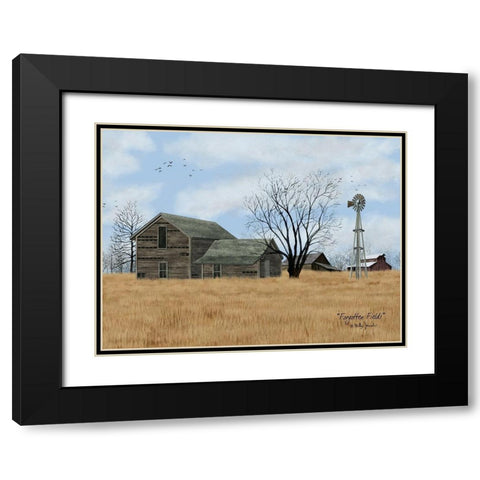Forgotten Fields Black Modern Wood Framed Art Print with Double Matting by Jacobs, Billy