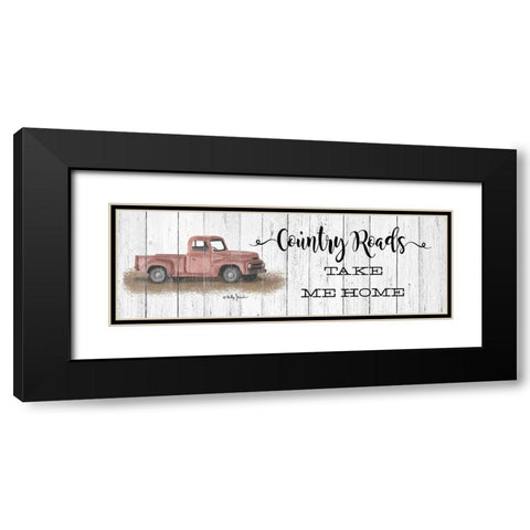 Country Roads Black Modern Wood Framed Art Print with Double Matting by Jacobs, Billy