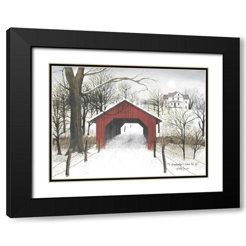 To Grandmothers House We Go Black Modern Wood Framed Art Print with Double Matting by Jacobs, Billy